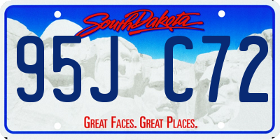 SD license plate 95JC72
