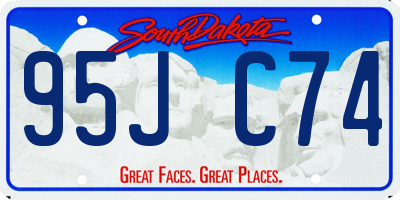 SD license plate 95JC74