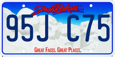SD license plate 95JC75