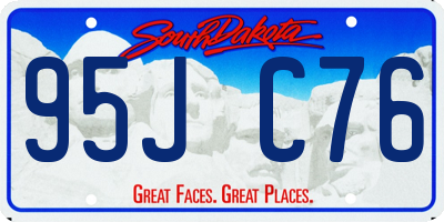 SD license plate 95JC76