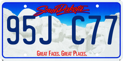 SD license plate 95JC77