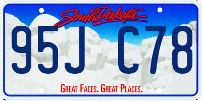 SD license plate 95JC78