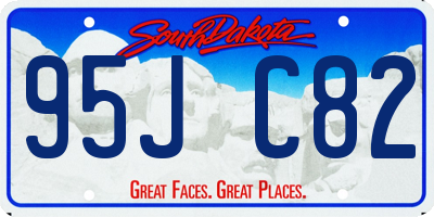 SD license plate 95JC82