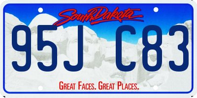 SD license plate 95JC83