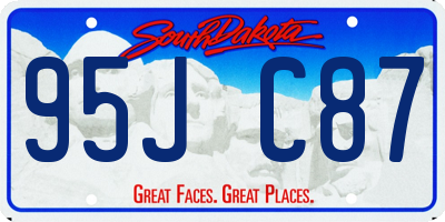 SD license plate 95JC87