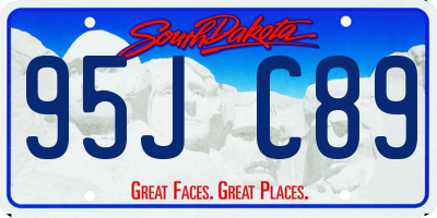 SD license plate 95JC89