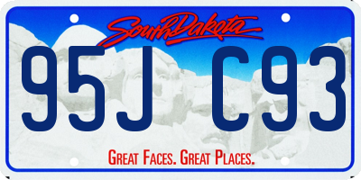 SD license plate 95JC93
