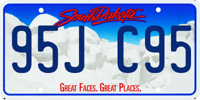 SD license plate 95JC95