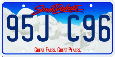 SD license plate 95JC96