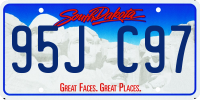 SD license plate 95JC97