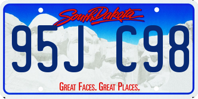 SD license plate 95JC98