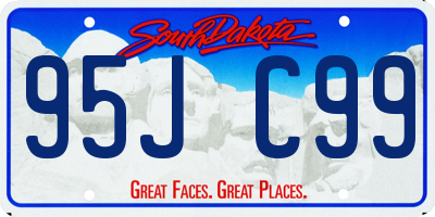 SD license plate 95JC99