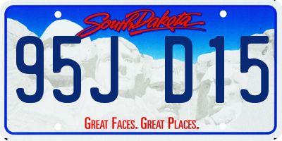 SD license plate 95JD15