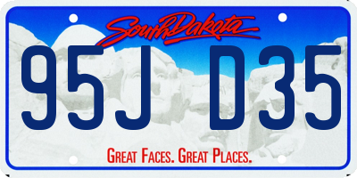 SD license plate 95JD35