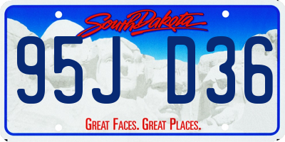 SD license plate 95JD36