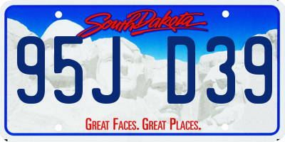 SD license plate 95JD39