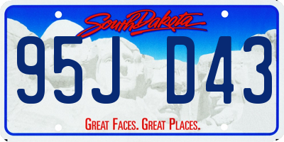 SD license plate 95JD43