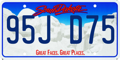 SD license plate 95JD75