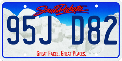 SD license plate 95JD82