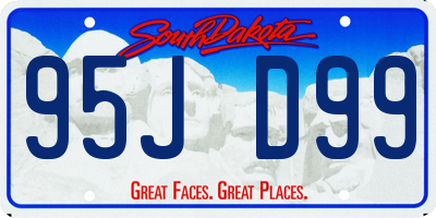 SD license plate 95JD99