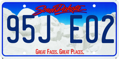 SD license plate 95JE02