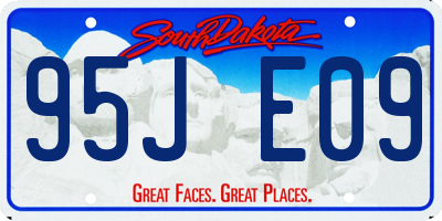SD license plate 95JE09