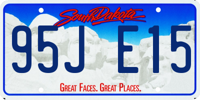 SD license plate 95JE15