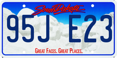 SD license plate 95JE23
