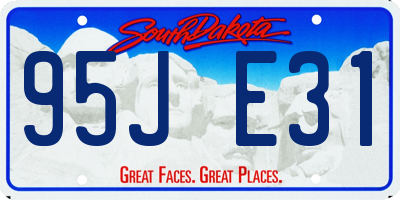 SD license plate 95JE31