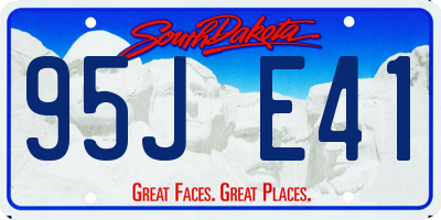 SD license plate 95JE41