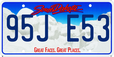 SD license plate 95JE53