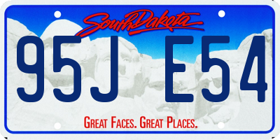 SD license plate 95JE54