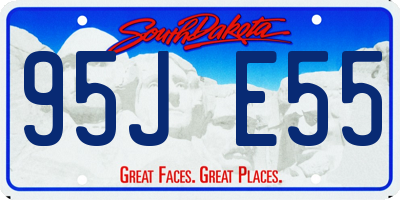 SD license plate 95JE55
