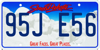 SD license plate 95JE56