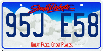 SD license plate 95JE58