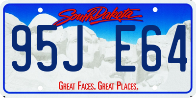 SD license plate 95JE64