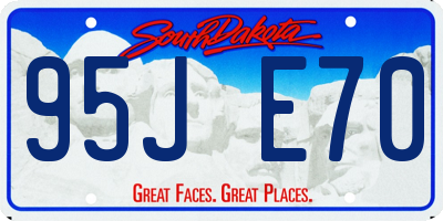 SD license plate 95JE70