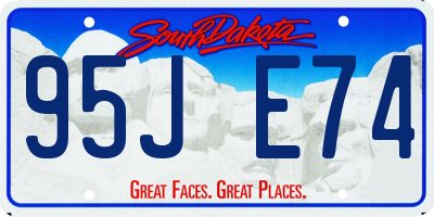 SD license plate 95JE74