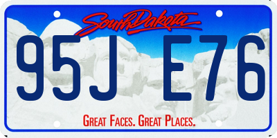 SD license plate 95JE76