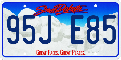 SD license plate 95JE85
