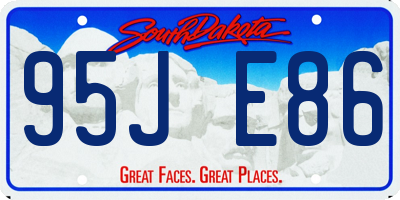 SD license plate 95JE86