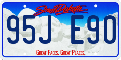 SD license plate 95JE90
