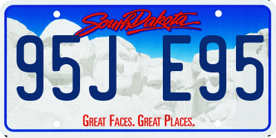 SD license plate 95JE95