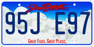 SD license plate 95JE97