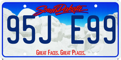 SD license plate 95JE99