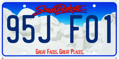 SD license plate 95JF01