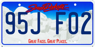 SD license plate 95JF02
