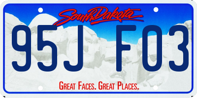 SD license plate 95JF03