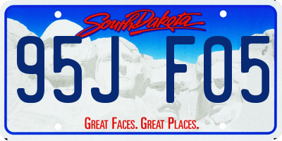 SD license plate 95JF05