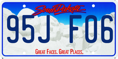 SD license plate 95JF06